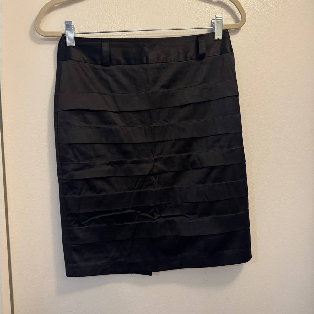 A. Byer Black Tiered Pencil Skirt